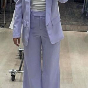 Women's Lavender Wide-Leg Dress Pants